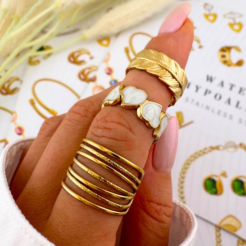 Chic Gold Multi-Band Ring - Picture 2 of 2